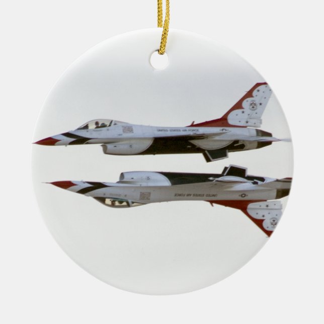 Thunderbirds Manoeuvre - Mirror Ceramic Ornament (Front)