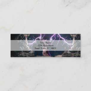 Thunderbolted cat mini business card