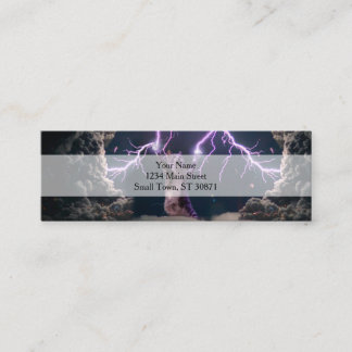 Thunderbolted cat mini business card