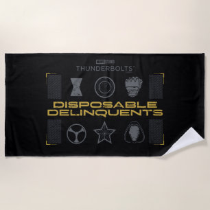Thunderbolts* Disposable Delinquents Beach Towel
