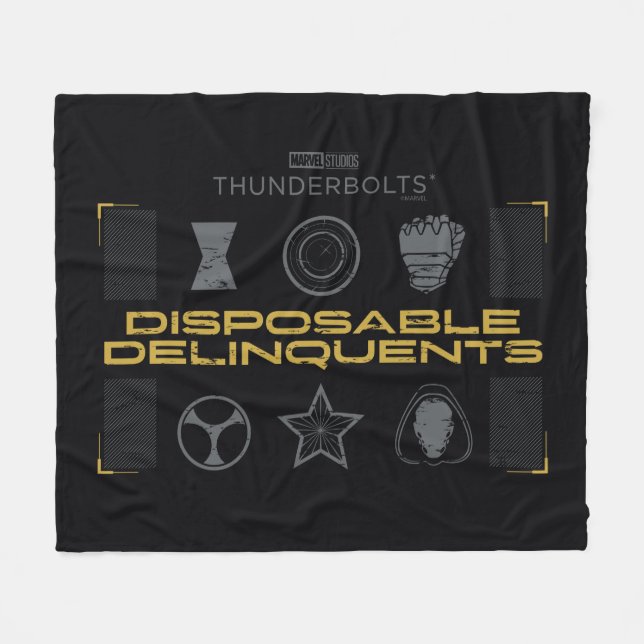 Thunderbolts* | Disposable Delinquents Fleece Blanket (Front (Horizontal))