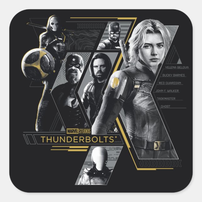 Thunderbolts* | Group Graphic Square Sticker (Front)