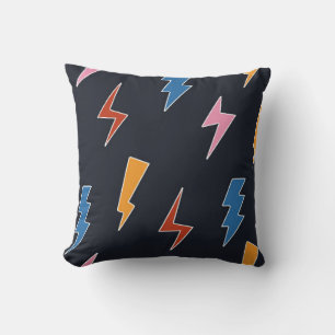 Thunderbolts seamless pattern,hand drawn lightning cushion
