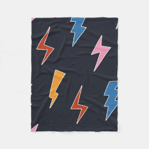 Thunderbolts seamless pattern,hand drawn lightning fleece blanket