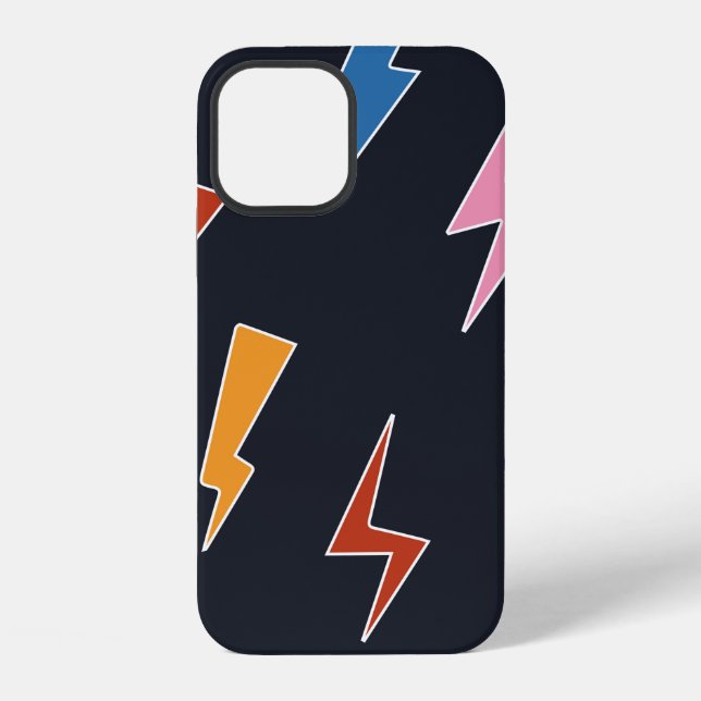 Thunderbolts seamless pattern,hand drawn lightning iPhone case (Back)