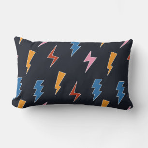 Thunderbolts seamless pattern,hand drawn lightning lumbar cushion