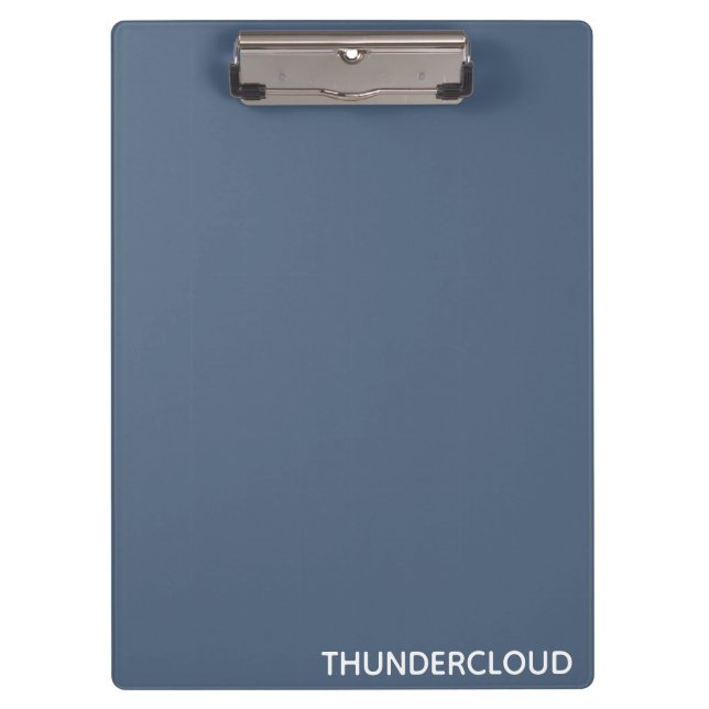 Thundercloud Blue-gray Color Name Clipboard (Front)