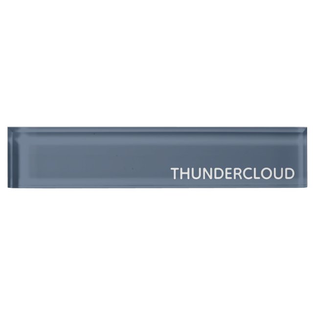 Thundercloud Blue-gray Color Name Nameplate (Front)
