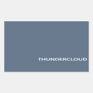 Thundercloud Blue-grey Colour Name Rectangular Sticker
