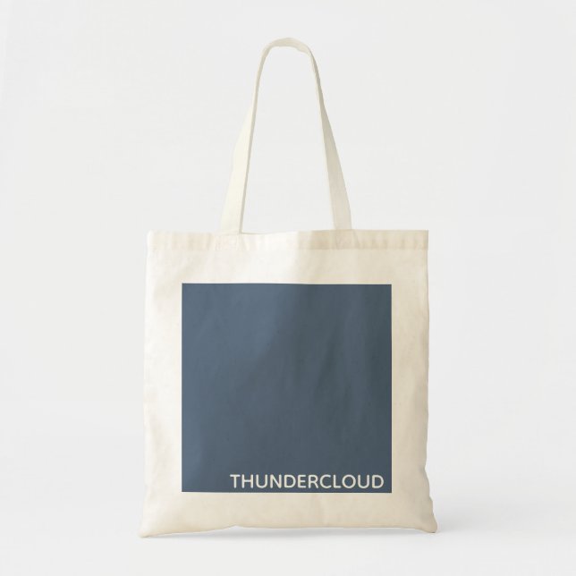 Thundercloud Blue-grey Colour Name Tote Bag (Front)