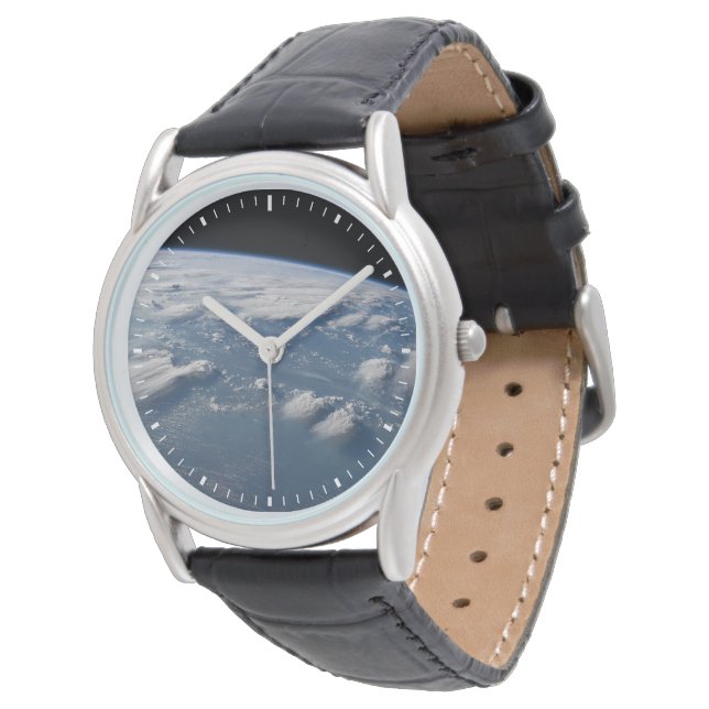 Thunderhead Anvils Of Earth Onto Southern Borneo. Watch (Angled)