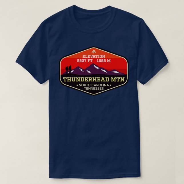 Thunderhead Mountain North olina Tennessee Appalac T-Shirt (Design Front)