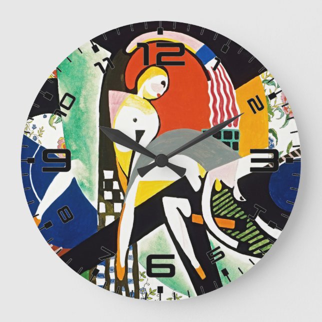 Thundershower Modern Art Wall Clock (Front)