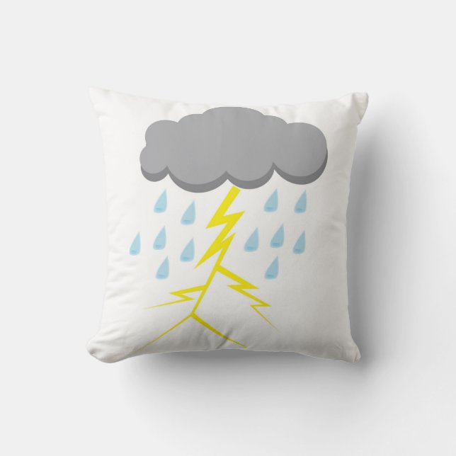 Thunderstorm and Lightning Cushion (Front)
