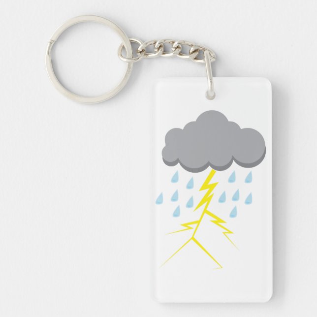 Thunderstorm and Lightning Key Ring (Front)