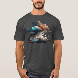 Thunderstorm Landscape with Birds boy T-Shirt