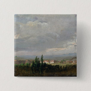 Thunderstorm Near Dresden, 1830 15 Cm Square Badge