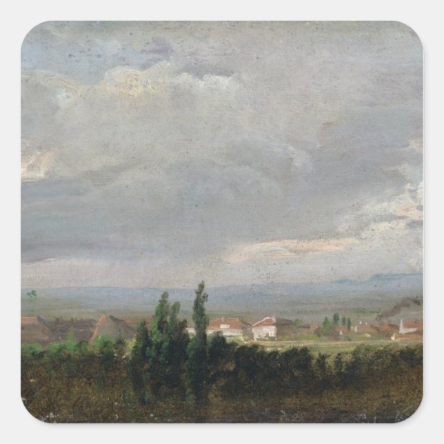 Thunderstorm Near Dresden, 1830 Square Sticker (Front)