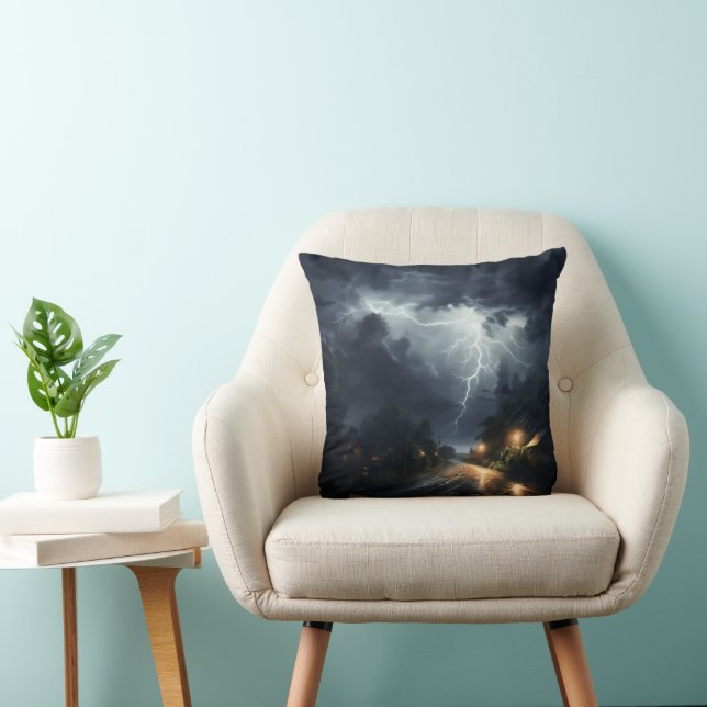 Thunderstorm over Road Cushion (Chair)