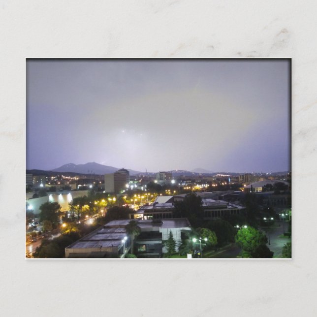 Thunderstorm over Thessaloniki, Greece Postcard (Front)