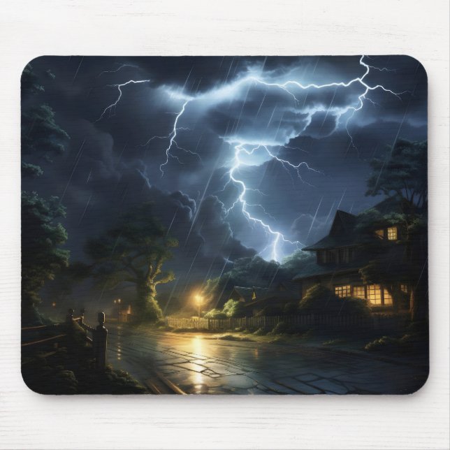 Thunderstorm over Village Mouse Pad (Front)
