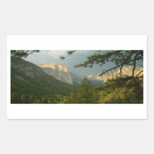 Thunderstorm over Yosemite Valley Rectangular Sticker