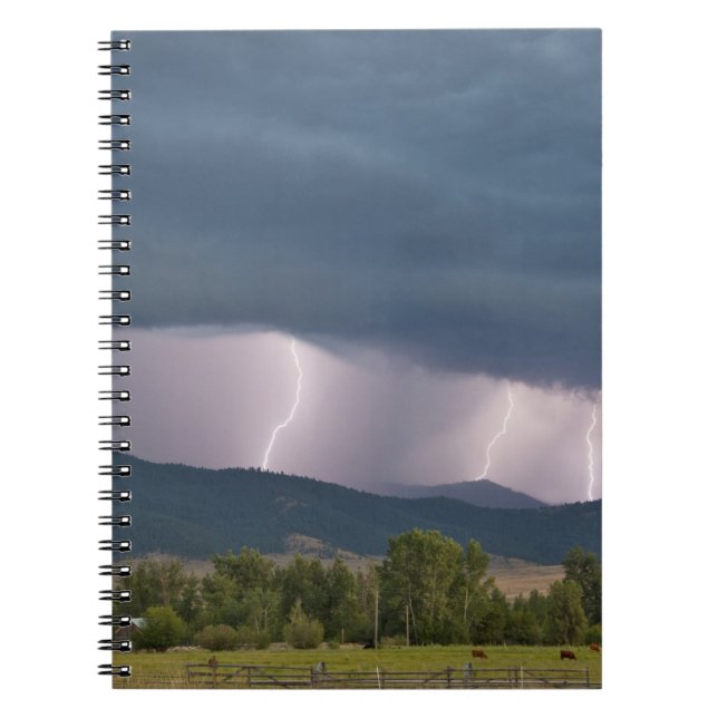 Thunderstorm produced lightning in the Jocko Notebook (Front)