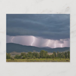 Thunderstorm produced lightning in the Jocko Postcard