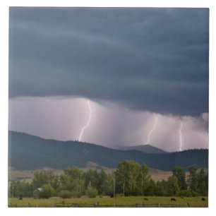 Thunderstorm produced lightning in the Jocko Tile
