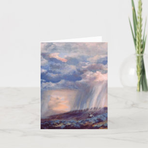 Thunderstorm Quail Colour Folded Greeting Card