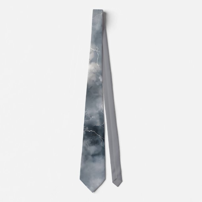 Thunderstorm Tie/tie with lightning Tie (Front)