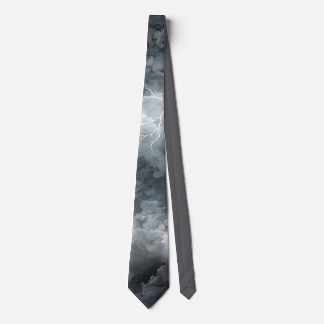 Thunderstorm Tie/tie with lightning Tie (Front)