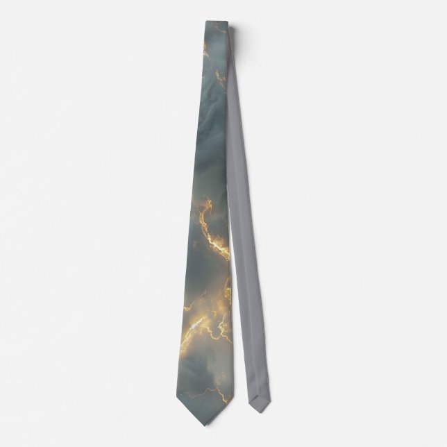 Thunderstorm Tie/tie with lightning Tie (Front)