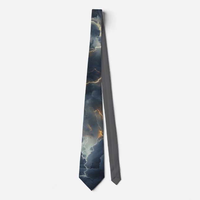 Thunderstorm Tie/tie with lightning Tie (Front)