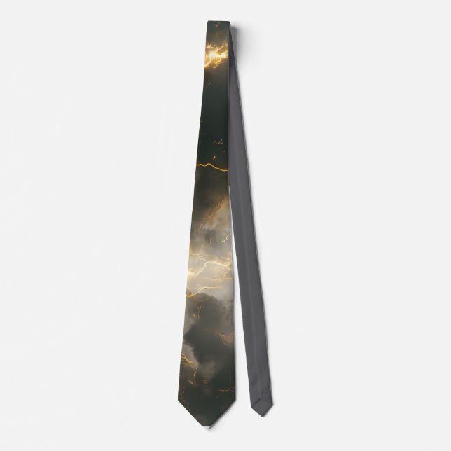 Thunderstorm Tie/tie with lightning Tie (Front)