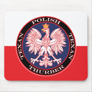 Thurber Round Polish Texan Mouse Pad