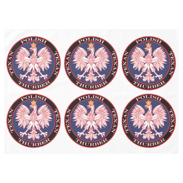 Thurber Round Polish Texan Tablecloth (Front (Horizontal))
