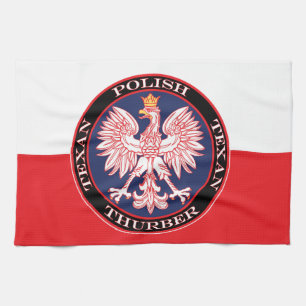 Thurber Round Polish Texan Tea Towel