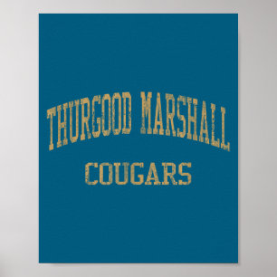 Thurgood marshall high school hs dayton vintage poster