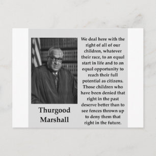 Thurgood Marshall quote Postcard