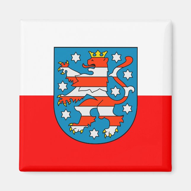 Thüringen Landesflagge Magnet (Front)