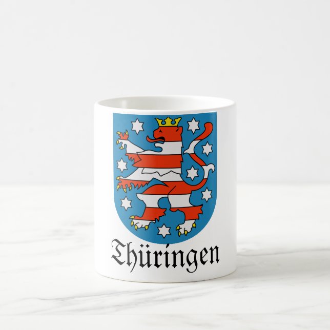 Thüringen Wappen Coat of Arms Coffee Mug (Center)