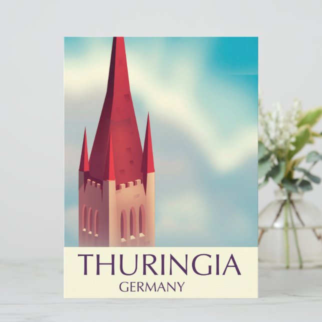 Thuringia Germany travel poster (Standing Front)