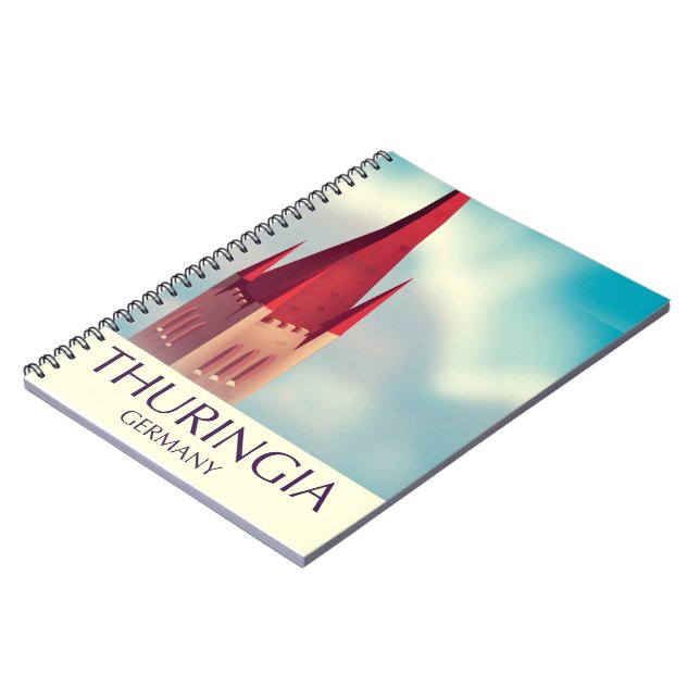 Thuringia Germany travel poster Notebook (Left Side)