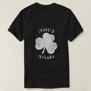 Thurles Tipperary Ireland Shamrock Distressed look T-Shirt