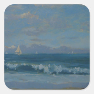 Thurlestone Beach Square Sticker