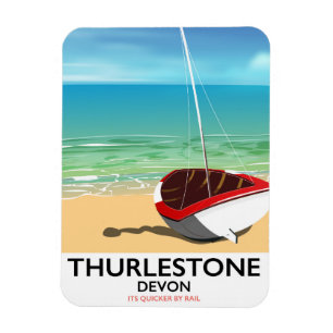 Thurlestone South Devon travel poster Magnet