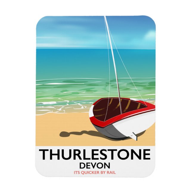 Thurlestone South Devon travel poster Magnet (Vertical)