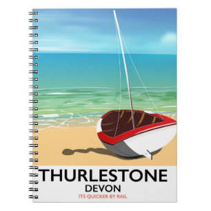 Thurlestone South Devon travel poster Notebook
