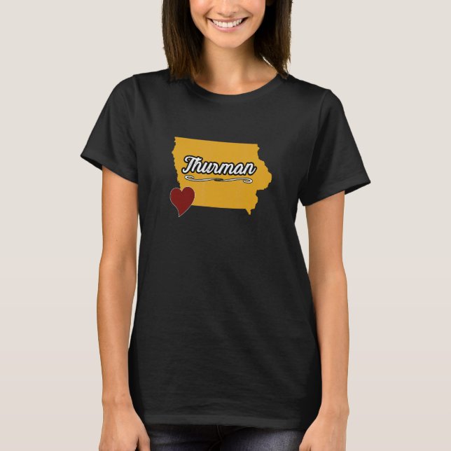 THURMAN IOWA IA USA  Cute Souvenir Merch  US City  T-Shirt (Front)